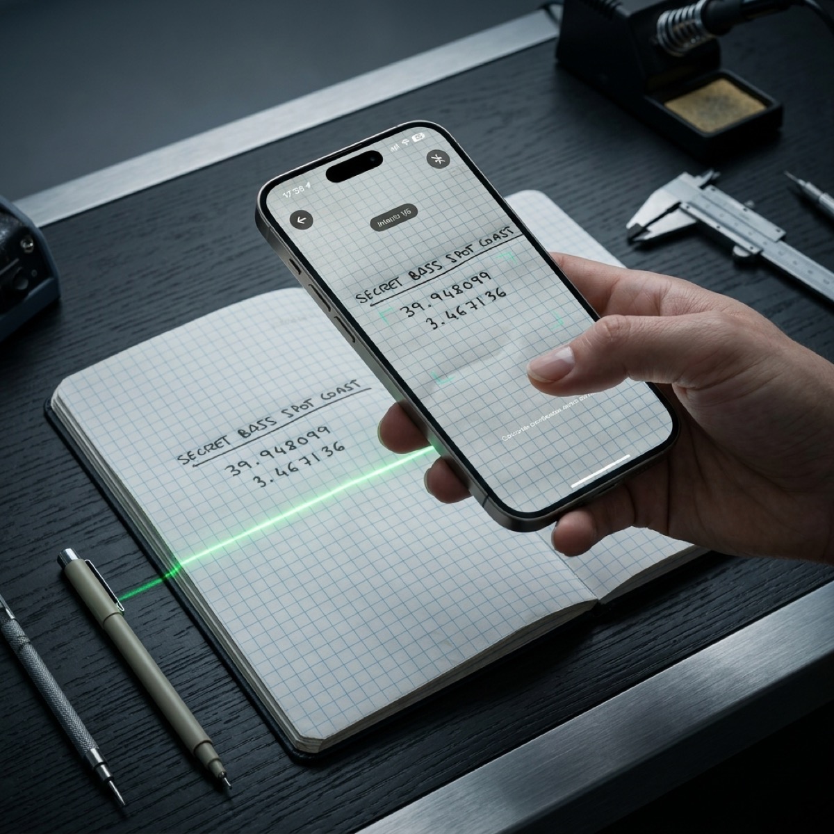 Die CAPTA-Engine identifiziert und extrahiert Koordinaten aus einem komplexen Bild