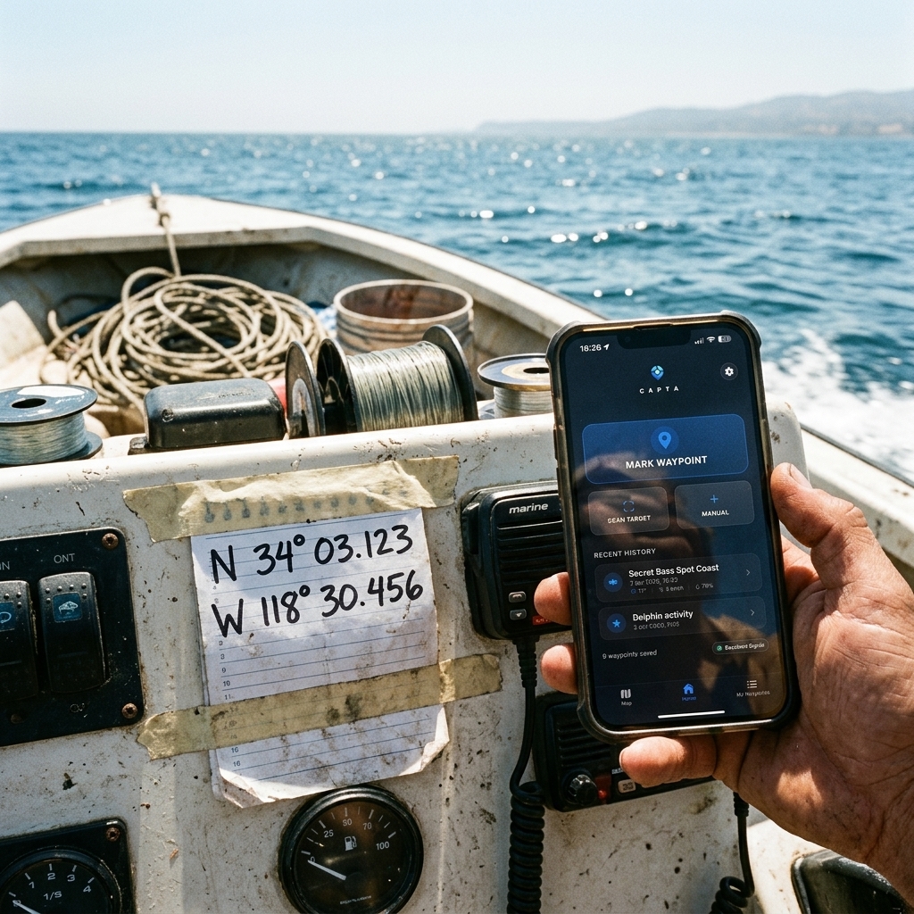 Using CAPTA in real conditions to digitize direct annotations on the boat