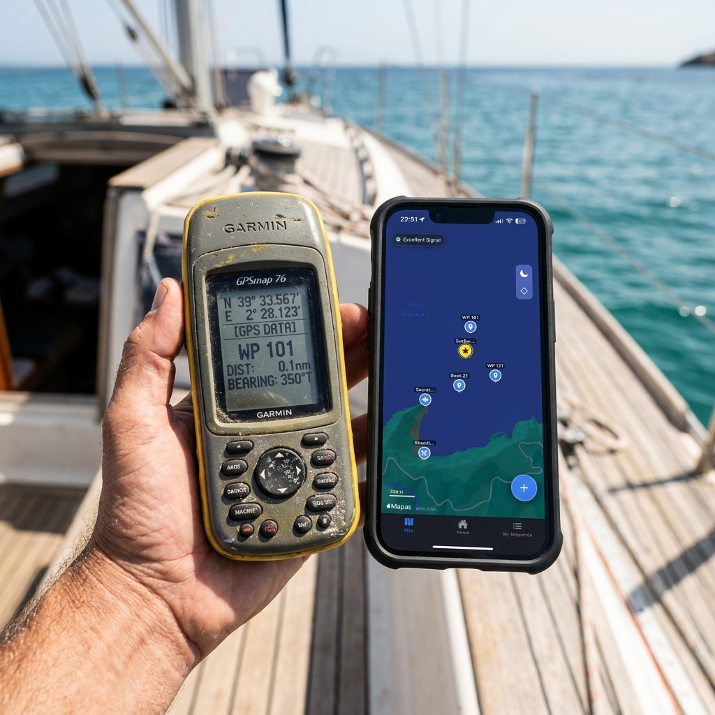 Comparativa entre GPS antiguo y precisión moderna