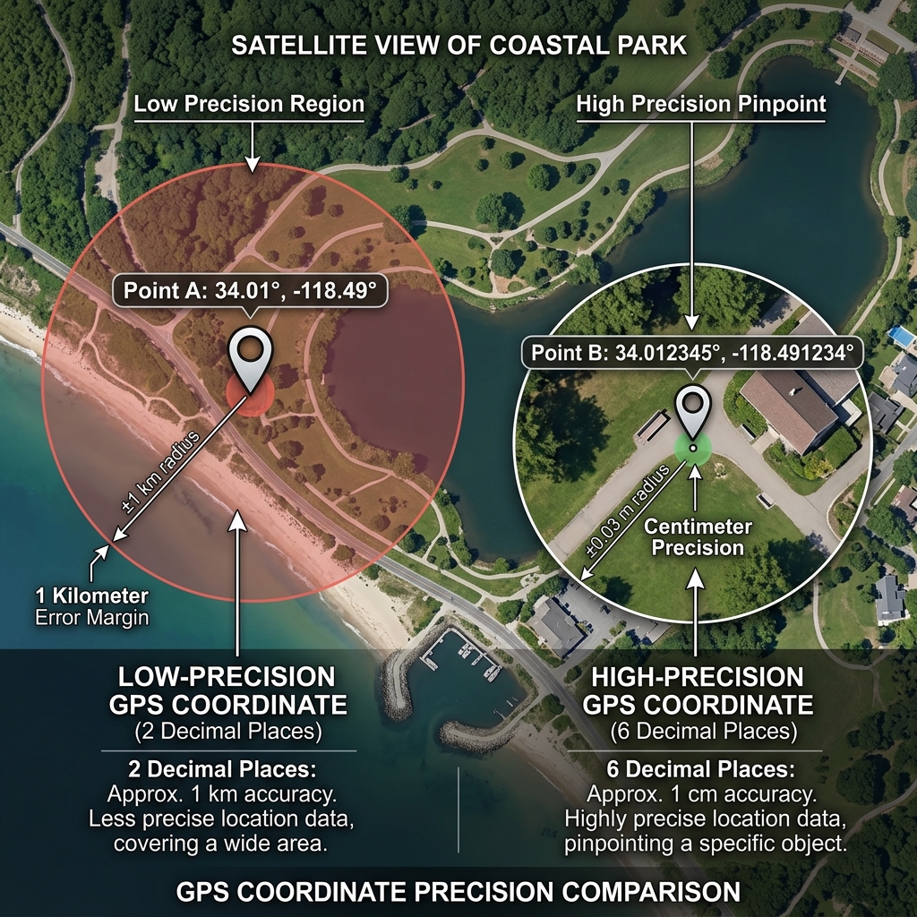 Impacto visual de la precisión decimal en cartografía