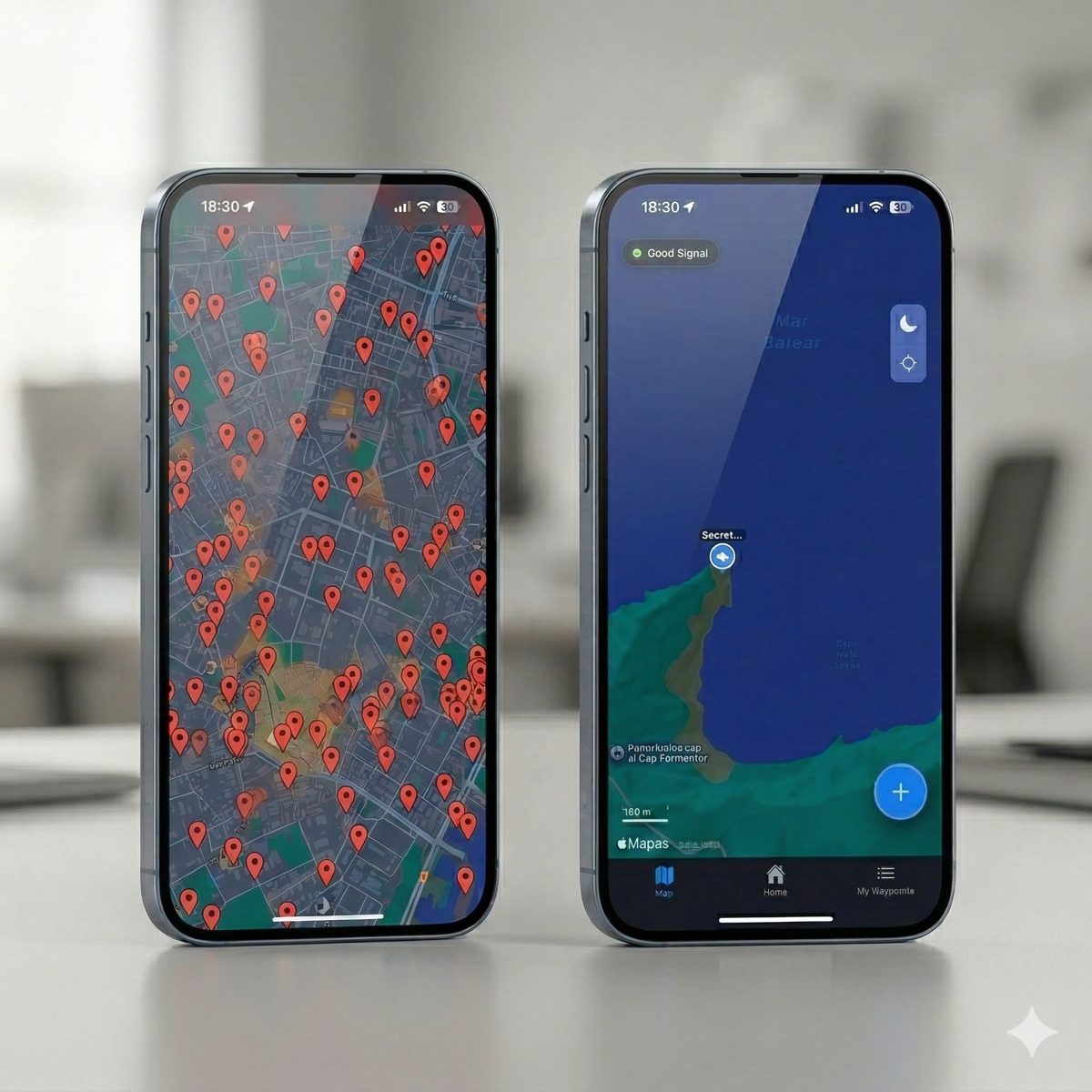 Comparison: The absolute chaos of pins versus CAPTA's precise order