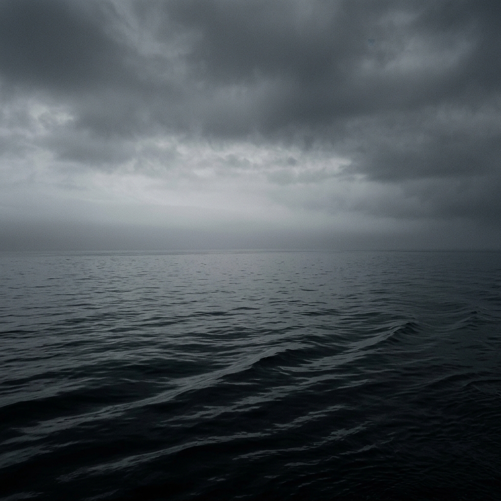 Vista de un mar abierto sin referencias visuales