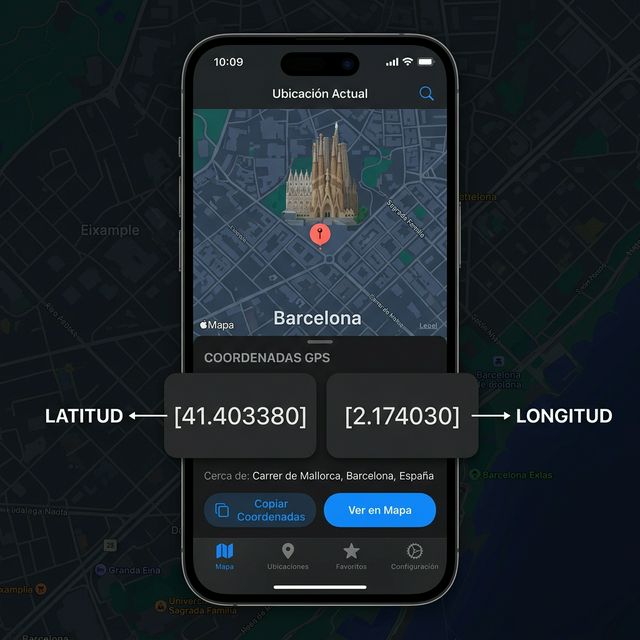 Visual separation of latitude and longitude on mobile screen
